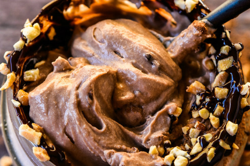 High Protein Chocolate & Peanut Butter Mousse