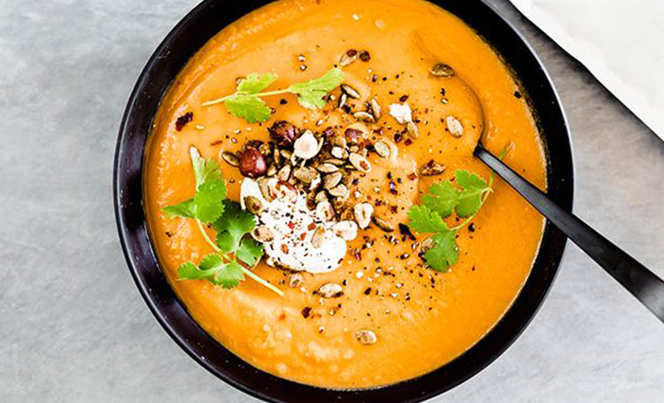 Moroccan Sweet Potato Vegetarian Soup