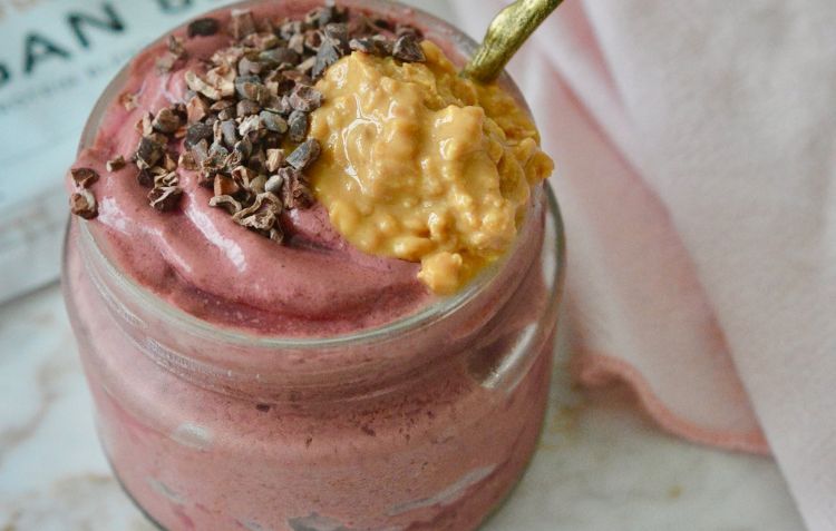 Raspberry, Chocolate & Coconut Smoothie