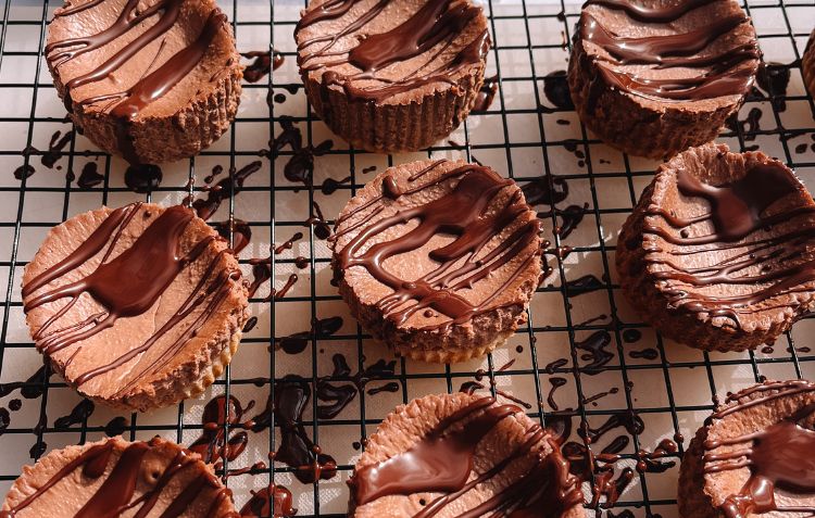 Mini Chocolate Protein Cheesecakes