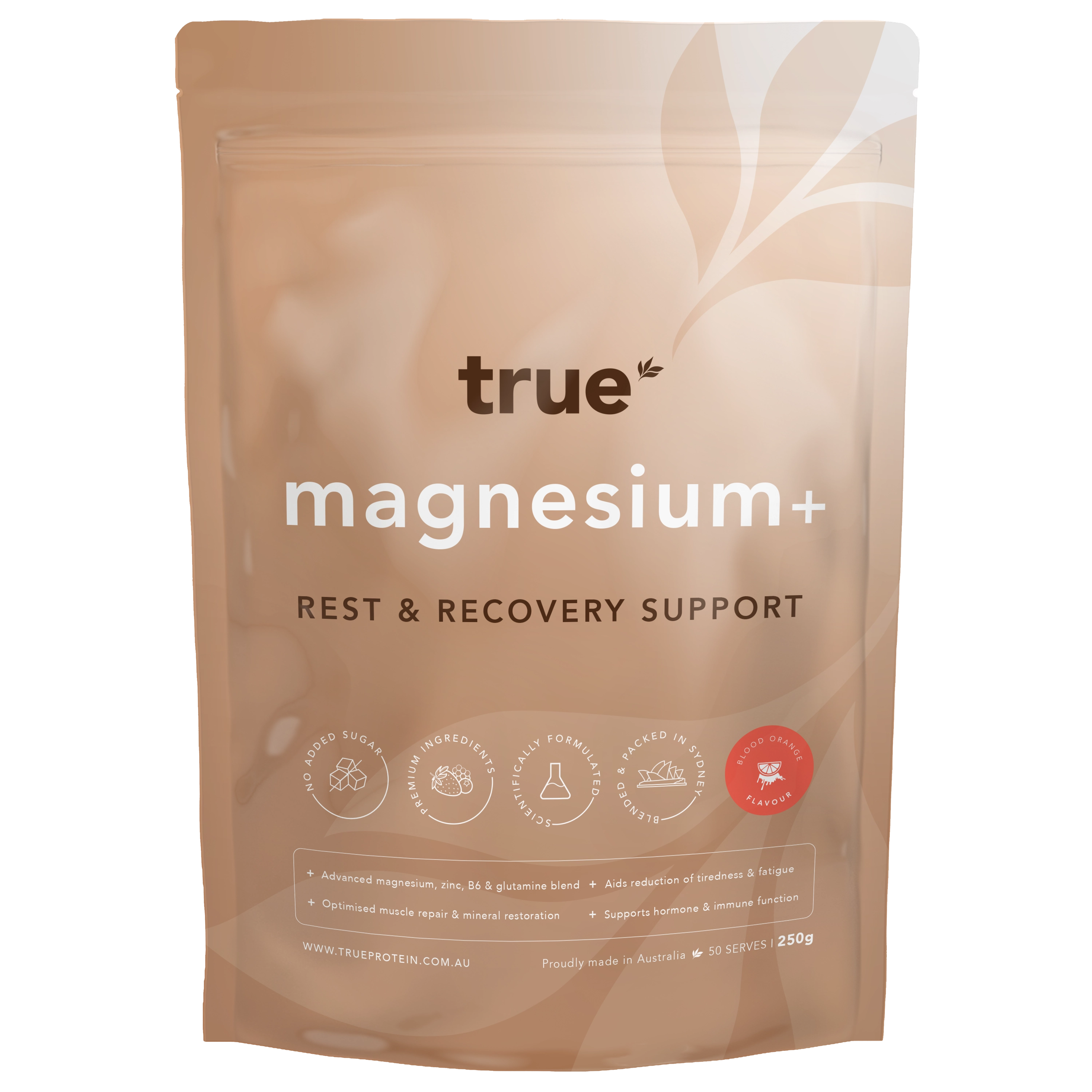 True Protein Magnesium+ 250g pouch — Blood Orange flavour