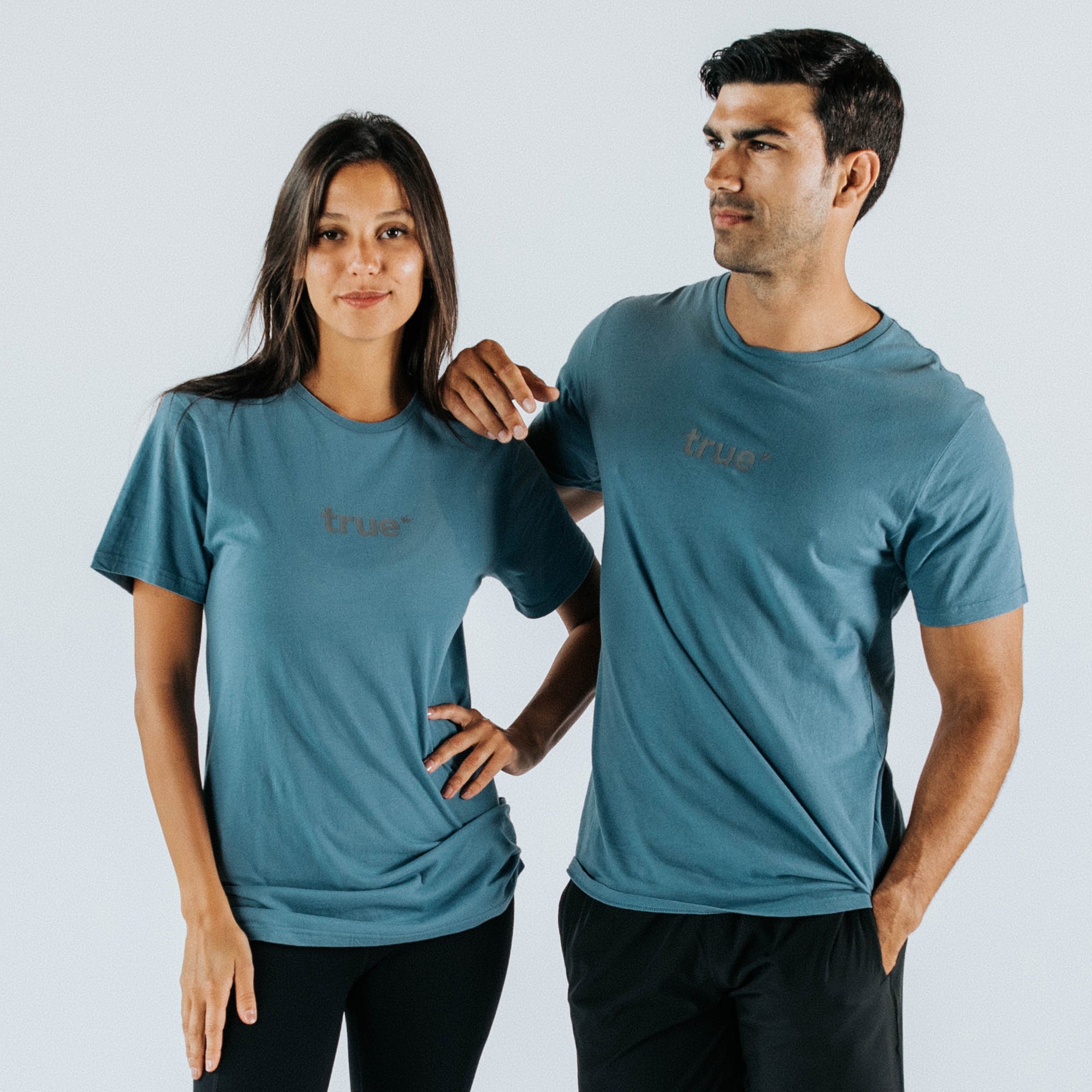 Unisex Steel Blue Organic Cotton Tee