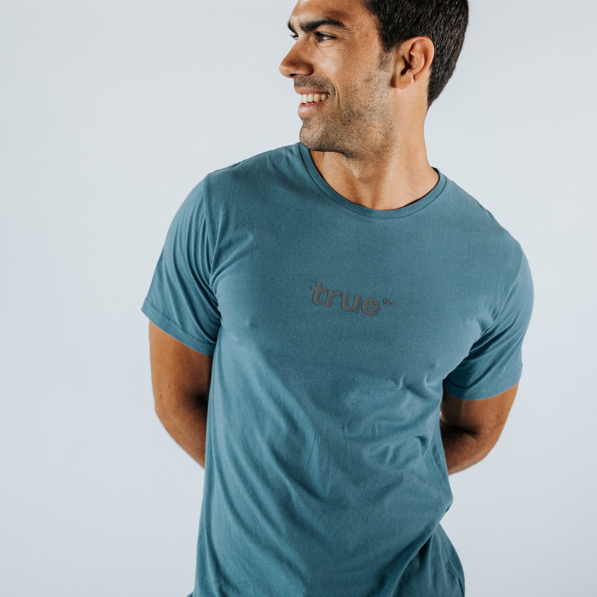 Unisex Steel Blue Organic Cotton Tee