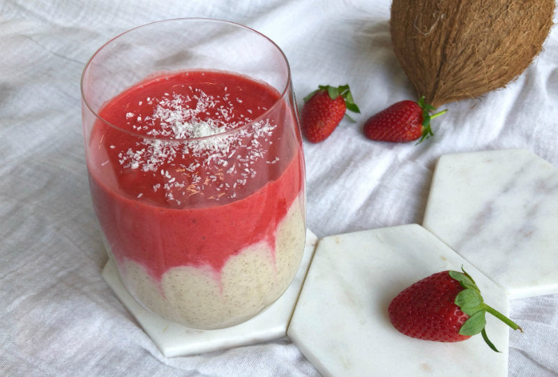 Red Berry and Coconut Protein Smoothie