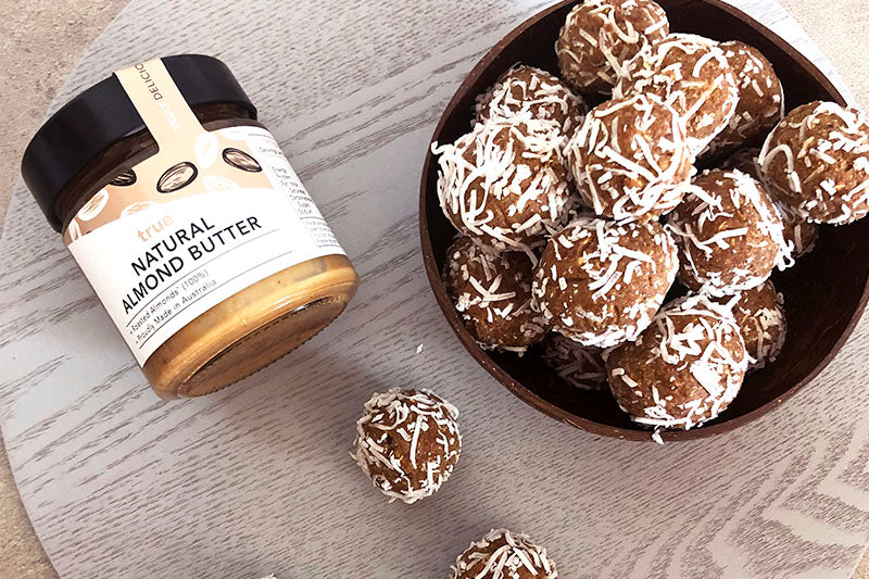 No Bake Salted Caramel Protein Balls