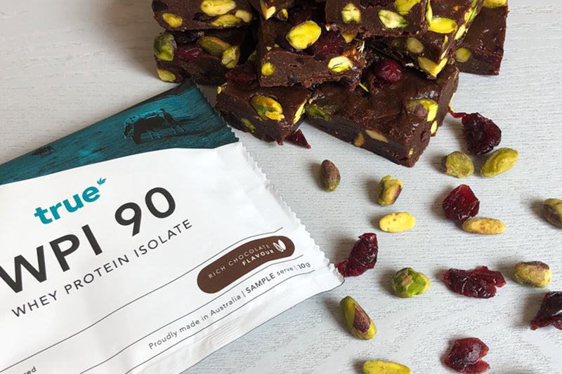 Cranberry and Pistachio Protein Fudge