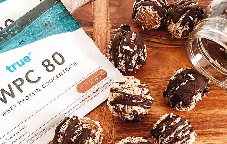 Salted Caramel & Toasted Coconut Protein Balls