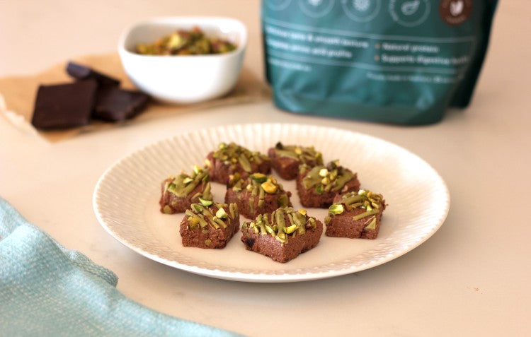 Chocolate Pistachio Cookie Dough Slice