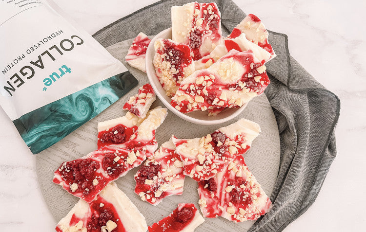 Raspberry and White Chocolate Yoghurt Bark