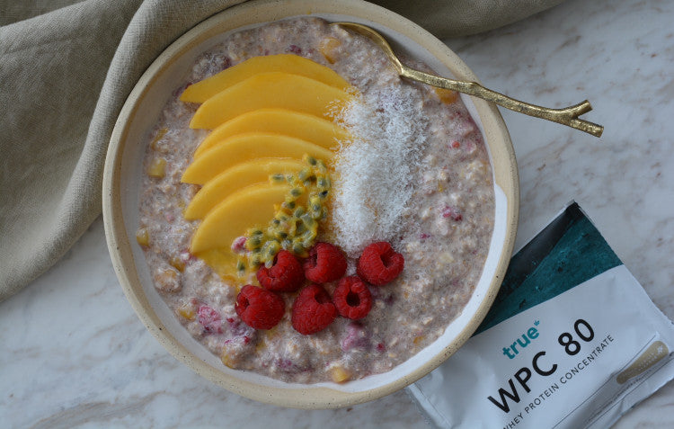 Mango Chia and Raspberry Overnight Oats