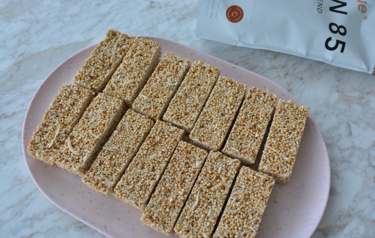 Salted Caramel Quinoa Puff Bars