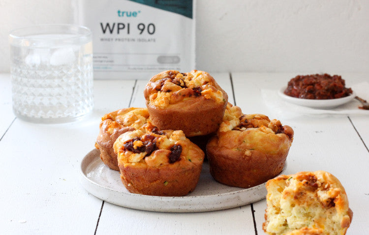 Pumpkin, Pesto and Feta Quiches