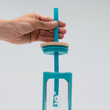 Glass Tumbler 550ML - Teal