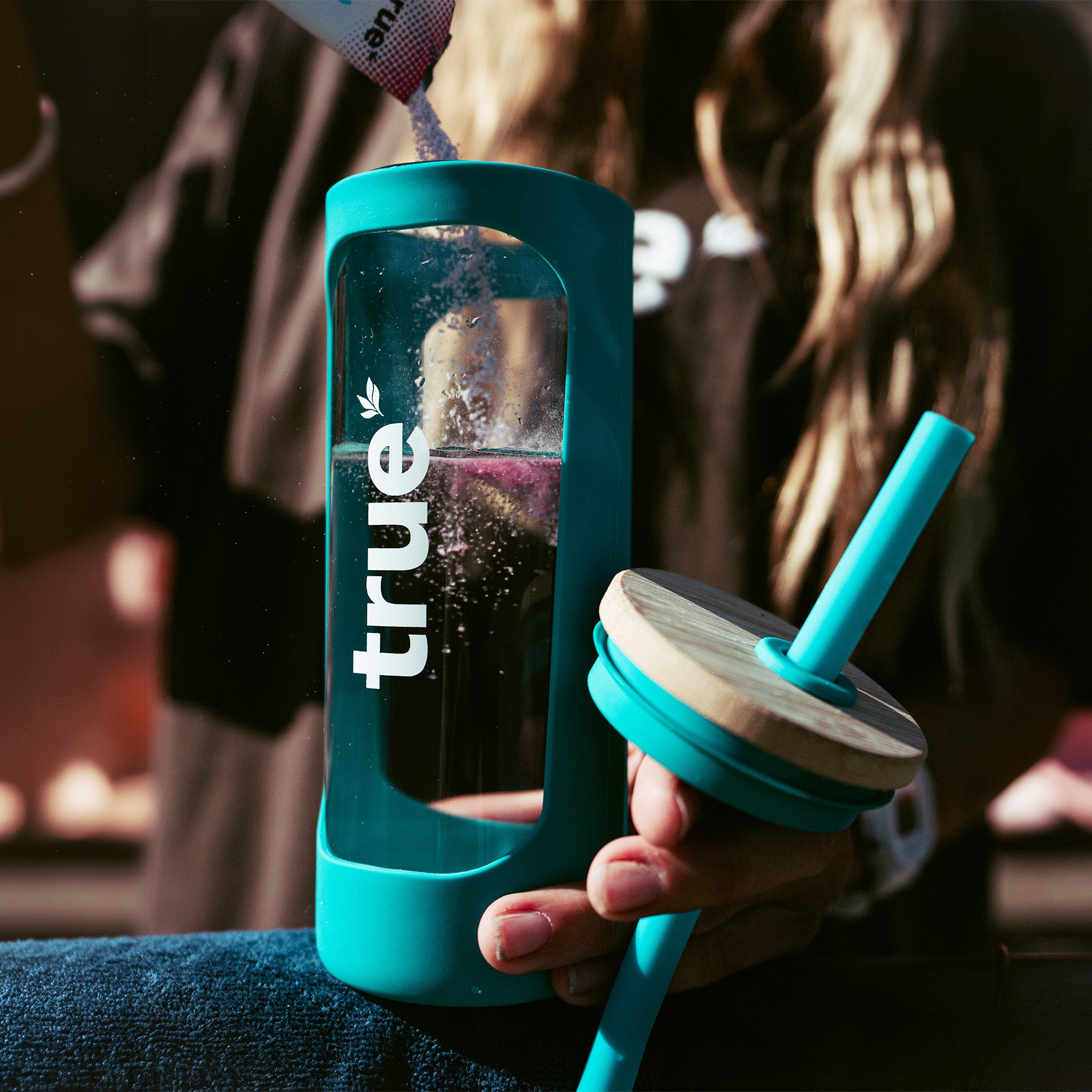 Glass Tumbler 550ML - Teal