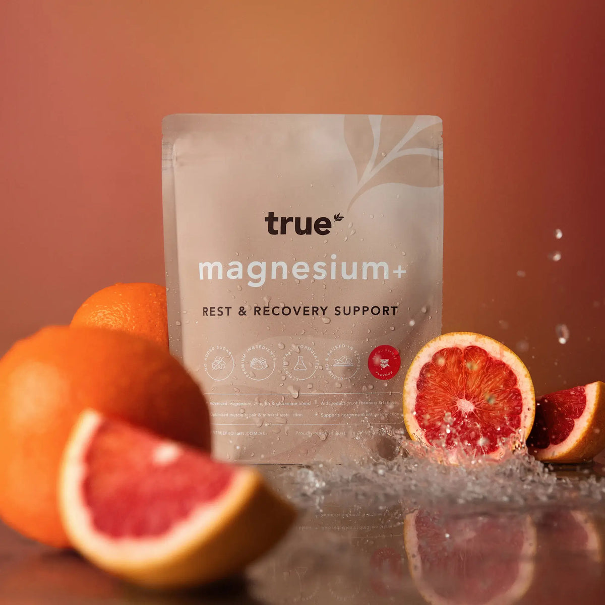 True Protein Magnesium+ 250g pouch — Blood Orange flavour