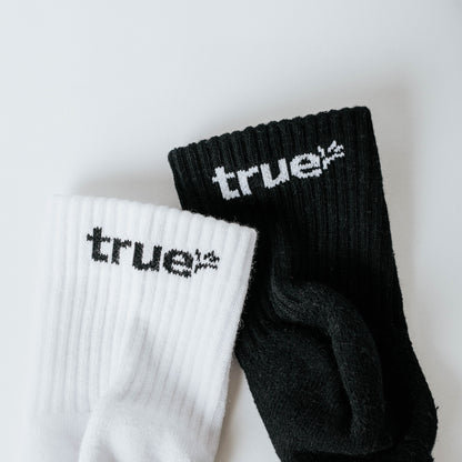 Quarter Crew Socks 2 pack [Black/White]
