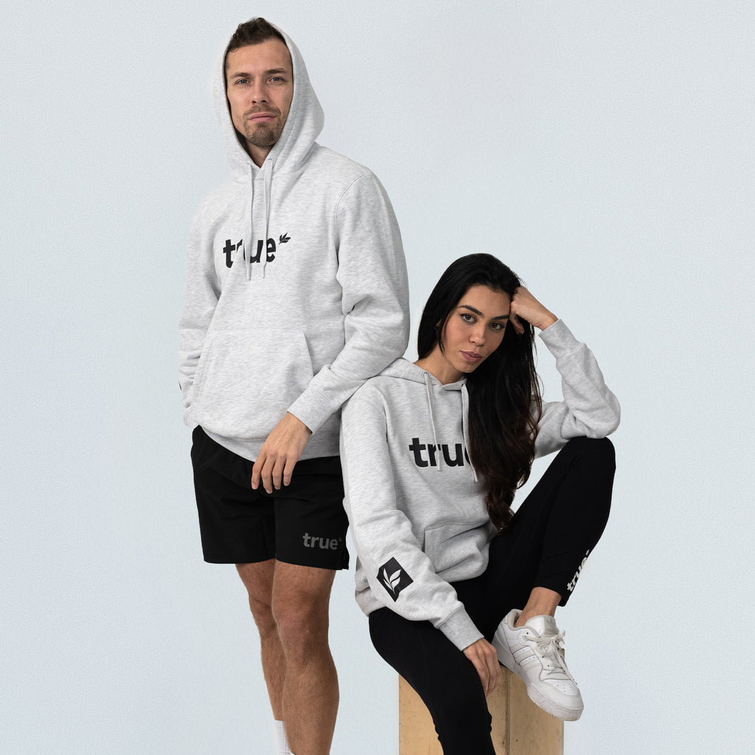 Unisex White Marle Hoodie