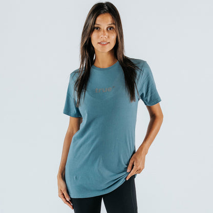 Unisex Steel Blue Organic Cotton Tee