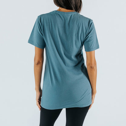 Unisex Steel Blue Organic Cotton Tee