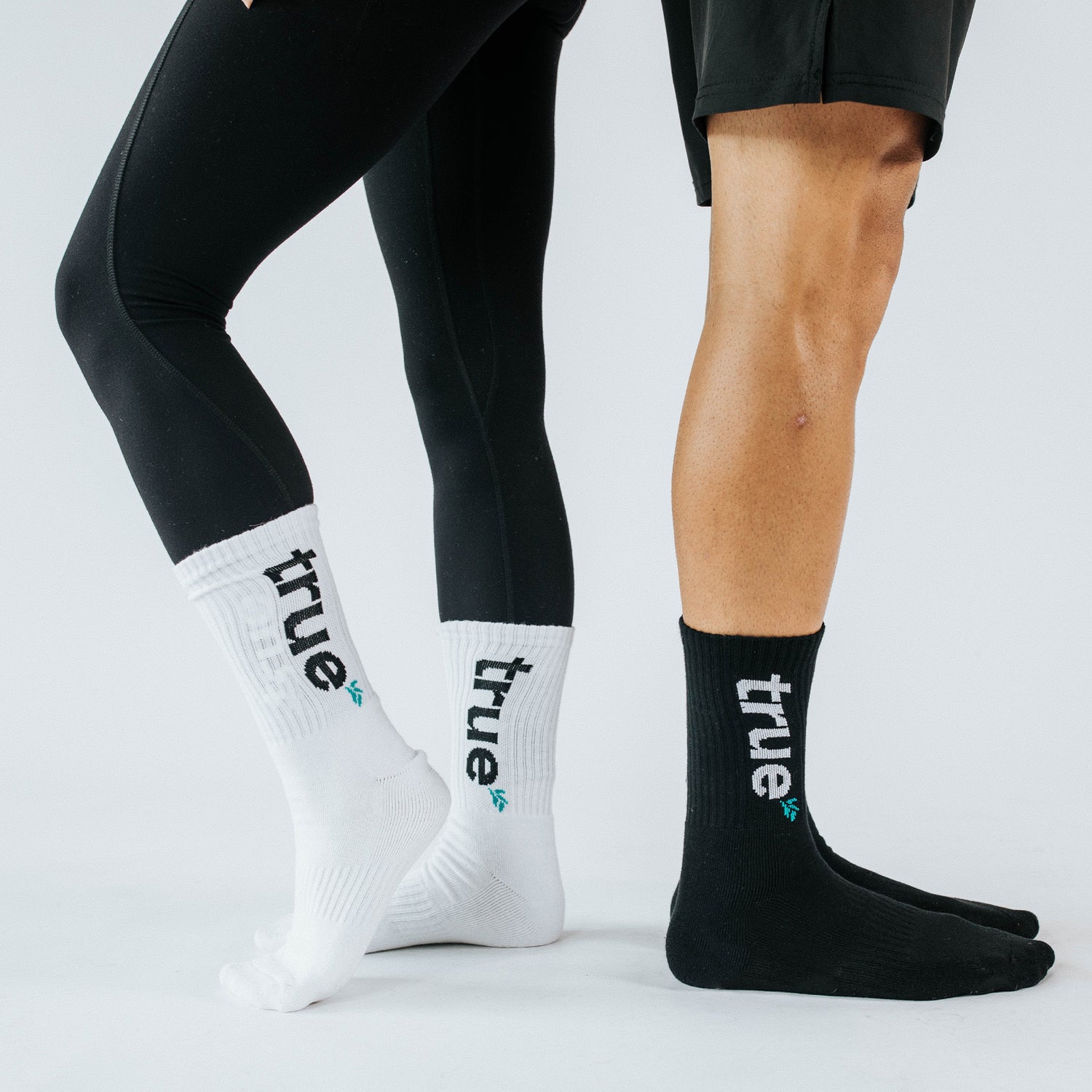 True Socks - Black & White Fitness Workout Socks
