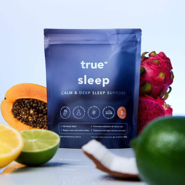 True Sleep 300g pouch, Tropical flavour, with papaya, dragon fruit, citrus and coconut